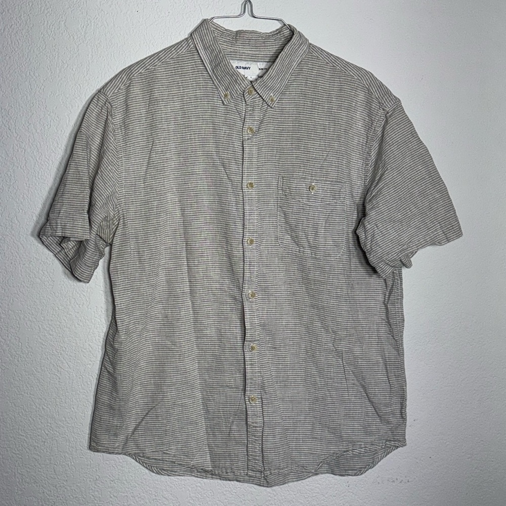 Men’s Striped Button Down Shirt